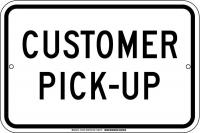 38H920 Facility Sign, Plastic, 12 x 18 in, Blk/Wht