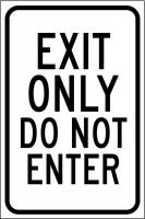 38H932 Traffic Sign, Polyester, 18 x12 in, Blk/Wht