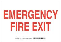 38H967 Exit Sign, Polyester, 7 x 10 in, Red/White