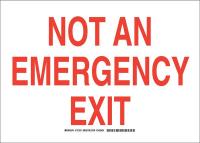 38H994 Exit Sign, Polyester, 10 x 14 in, Red/White