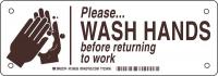 38J034 Restroom Sign, Eng, Plastic, 3.5x10, Brn/Wht