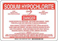 38J068 Chemical Sign, Alum, 7 x 10 in, Red/White