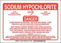 38J070 Chemical Sign, Polyester, 7 x10 in, Red/Wht