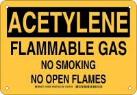 38J080 Chemical Sign, Alum, 7x 10 in, Black/Yellow