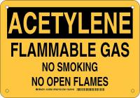 38J081 Chemical Sign, Plastic, 7 x 10 in, Blk/Ylw