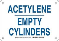 38J086 Chemical Sign, Alum, 7 x 10 in, Blue/White