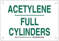 38J093 Chemical Sign, Plastic, 7 x 10 in, Grn/Wht