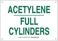38J095 Chemical Sign, Alum, 10 x14 in, Green/White