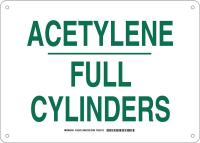 38J096 Chemical Sign, Plastic, 10 x 14 in, Grn/Wht