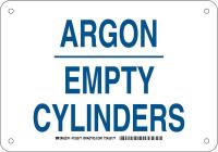 38J098 Chemical Sign, Alum, 7 x 10 in, Blue/White