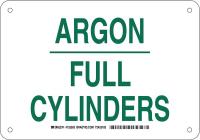 38J105 Chemical Sign, Alum, 7 x 10 in, Green/White