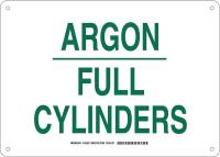 38J109 Chemical Sign, Plastic, 10 x 14 in, Grn/Wht