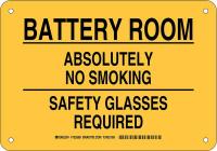 38J111 Chemical Sign, Alum, 7 x10 in, Black/Yellow