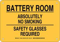 38J112 Chemical Sign, Plastic, 7 x 10 in, Blk/Ylw
