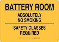 38J114 Chemical Sign, Alum, 10x14 in, Black/Yellow