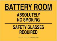 38J116 Chemical Sign, Polyester, 10x14 in, Blk/Ylw