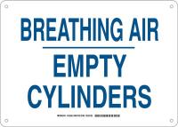 38J120 Chemical Sign, Alum, 10 x 14 in, Blue/White