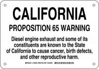 38J130 Chemical Sign, Plastic, 7 x 10 in, Blk/Wht