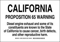 38J131 Chemical Sign, Polyester, 7 x10 in, Blk/Wht
