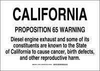 38J134 Chemical Sign, Polyester, 10x14 in, Blk/Wht