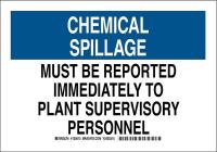 38J137 Chemical Sign, Polyester, 7x10, Blk/Blu/Wht