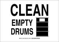 38J146 Chemical Sign, Polyester, 10x14 in, Blk/Wht