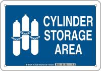 38J148 Chemical Sign, Plastic, 7 x 10 in, Wht/Blue