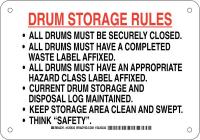 38J154 Chemical Sign, Plastic, 7 x 10, Blk/Red/Wht