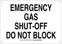 38J162 Chemical Sign, Alum, 10 x 14 in, Blk/Wht