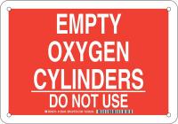 38J166 Chemical Sign, Plastic, 7 x 10 in, Wht/Red
