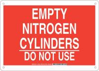 38J174 Chemical Sign, Alum, 10 x 14 in, Wht/Red