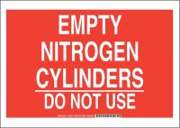 38J176 Chemical Sign, Polyester, 10x14 in, Wht/Red