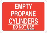 38J178 Chemical Sign, Plastic, 7 x 10 in, Wht/Red