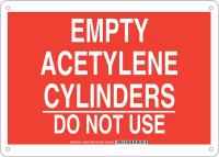 38J187 Chemical Sign, Plastic, 10 x 14 in, Wht/Red