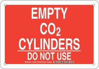 38J189 Chemical Sign, Alum, 7 x 10 in, Wht/Red