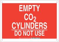 38J192 Chemical Sign, Alum, 10 x 14 in, Wht/Red