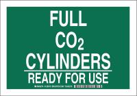 38J197 Chemical Sign, Polyester, 7x 10 in, Wht/Grn