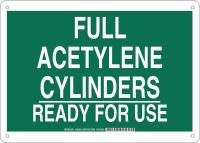 38J205 Chemical Sign, Alum, 10 x 14 in, Wht/Green