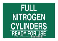 38J216 Chemical Sign, Polyester, 7 x10 in, Wht/Grn
