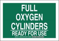 38J222 Chemical Sign, Polyester, 7 x10 in, Wht/Grn