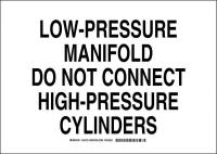 38J246 Chemical Sign, Polyester, 10x14 in, Blk/Wht