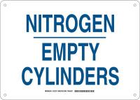 38J250 Chemical Sign, Alum, 10 x 14 in, Blue/Wht