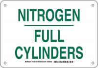 38J253 Chemical Sign, Alum, 7 x 10 in, Grn/Wht