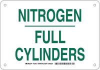 38J254 Chemical Sign, Plastic, 7 x 10 in, Grn/Wht