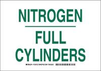 38J255 Chemical Sign, Polyester, 7 x10 in, Grn/Wht