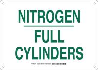 38J256 Chemical Sign, Alum, 10 x 14 in, Grn/Wht