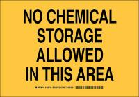 38J261 Chemical Sign, Polyester, 7 x10 in, Blk/Ylw
