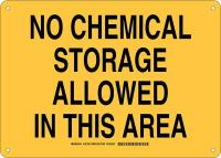 38J262 Chemical Sign, Alum, 10 x 14 in, Blk/Ylw