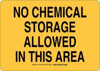 38J263 Chemical Sign, Plastic, 10 x 14 in, Blk/Ylw