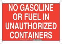 38J268 Chemical Sign, Alum, 10 x 14 in, Wht/Red